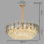 Nordic Crystal Tiered Chandelier