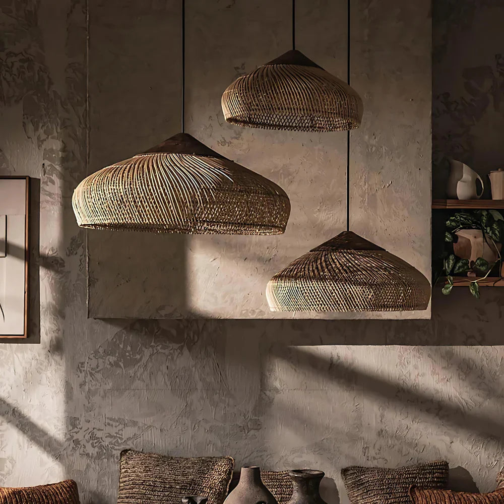 Retro Bohemian Rattan Pendant Light