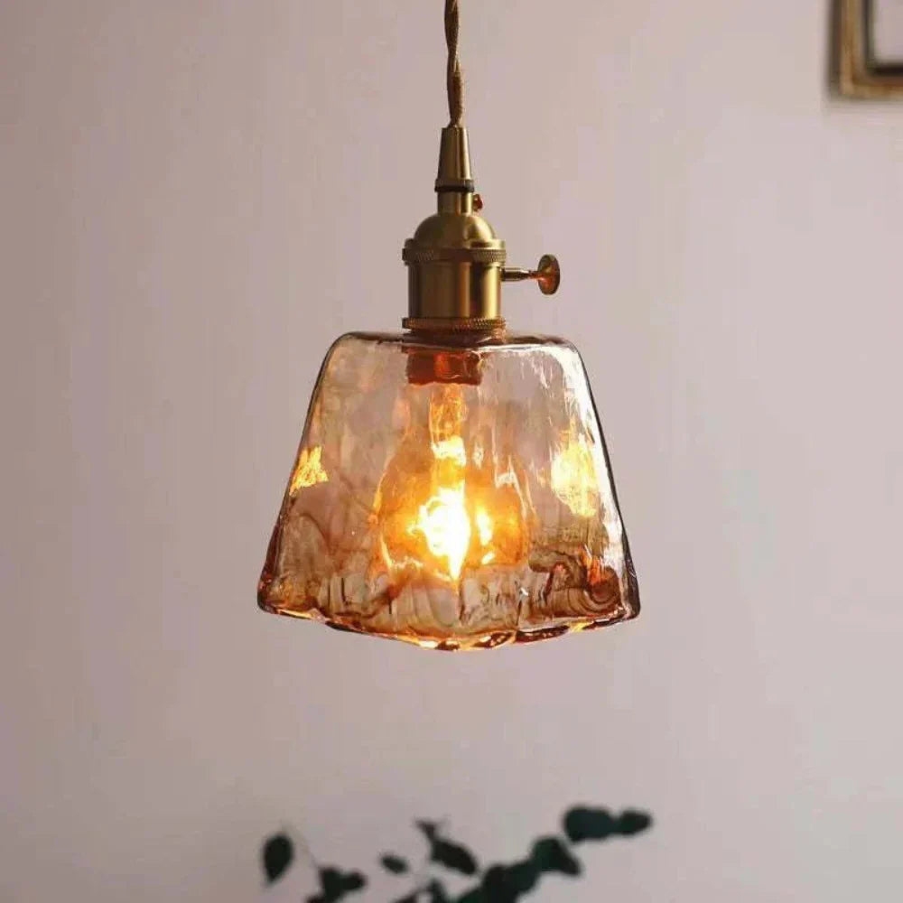 Aurex Vintage Brass Globe Pendant Light