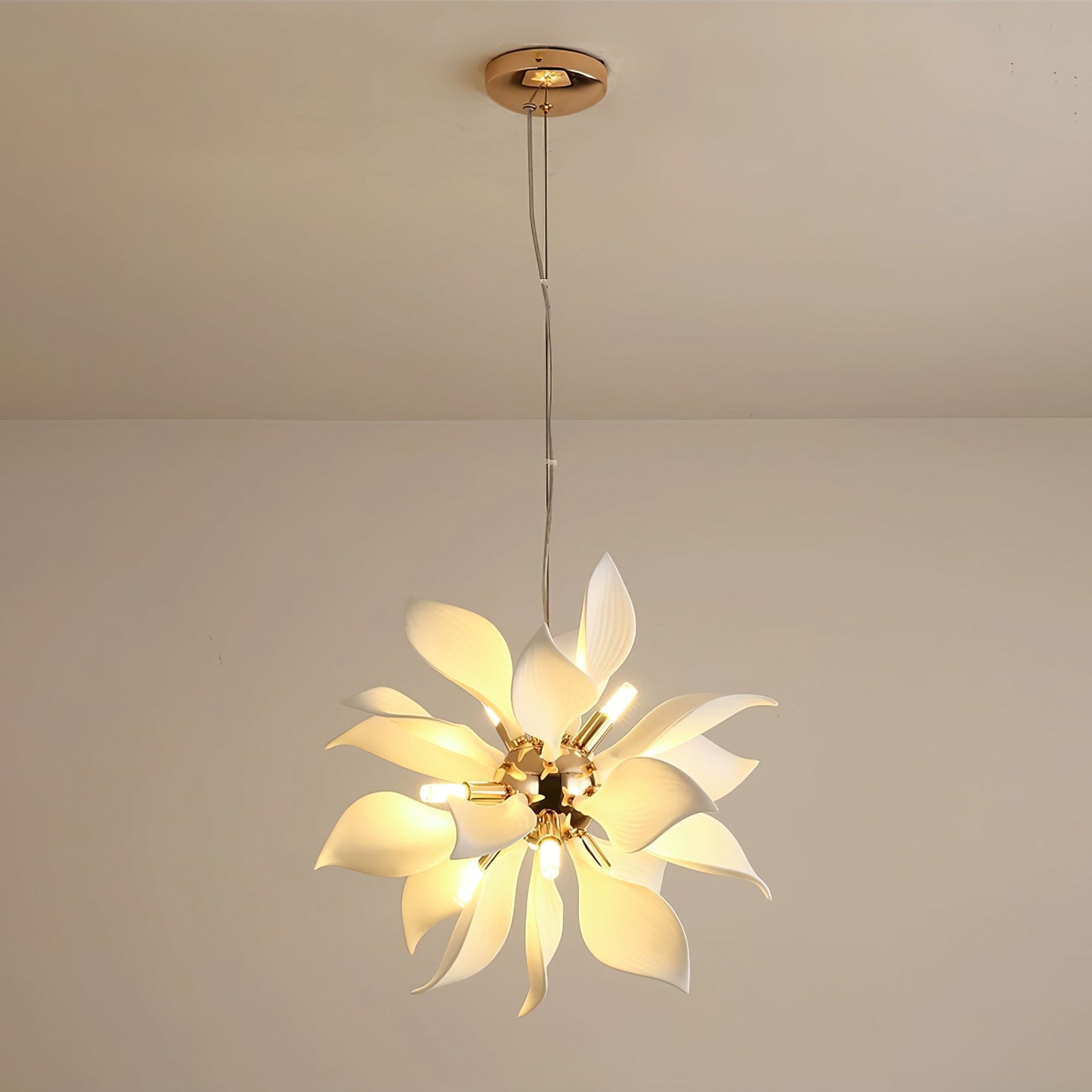 Petaline Bloom Ceramic Floral Pendant Light
