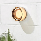 Nordic Luminous Dimple Glass Modern Wall Light