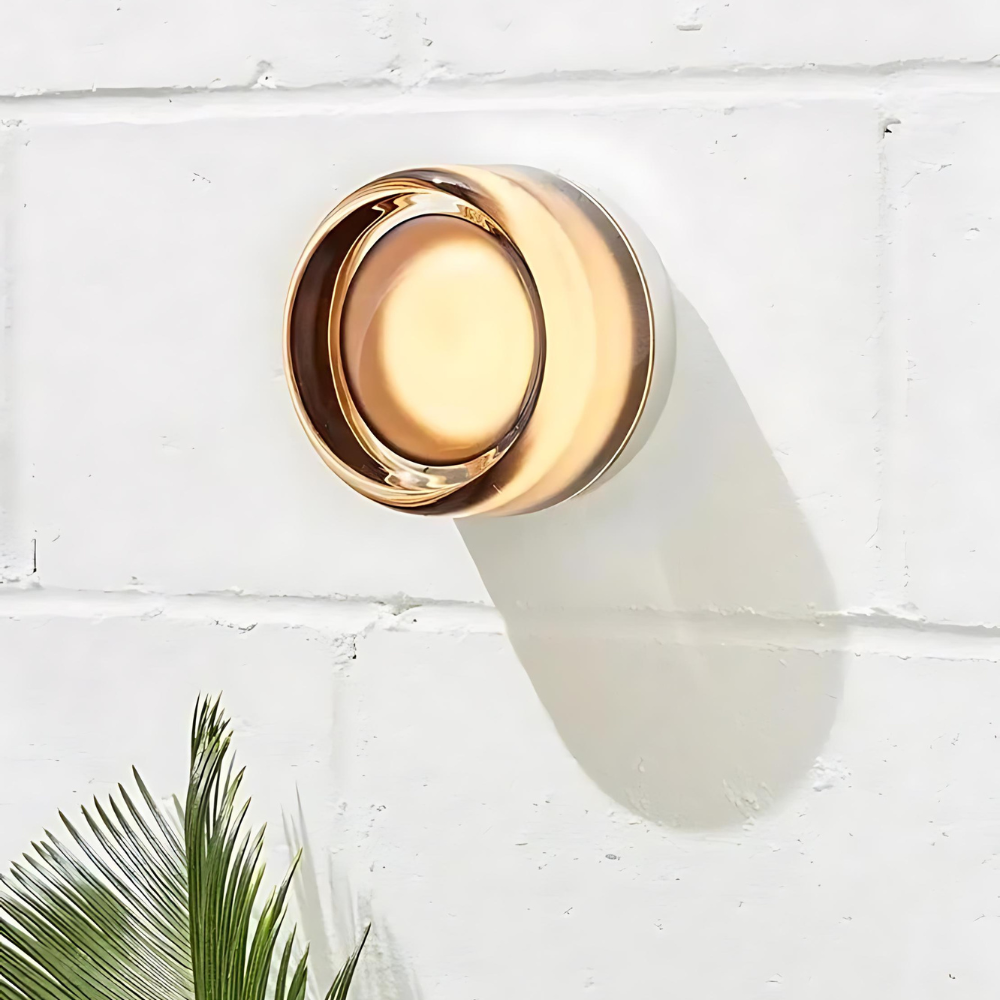 Nordic Luminous Dimple Glass Modern Wall Light