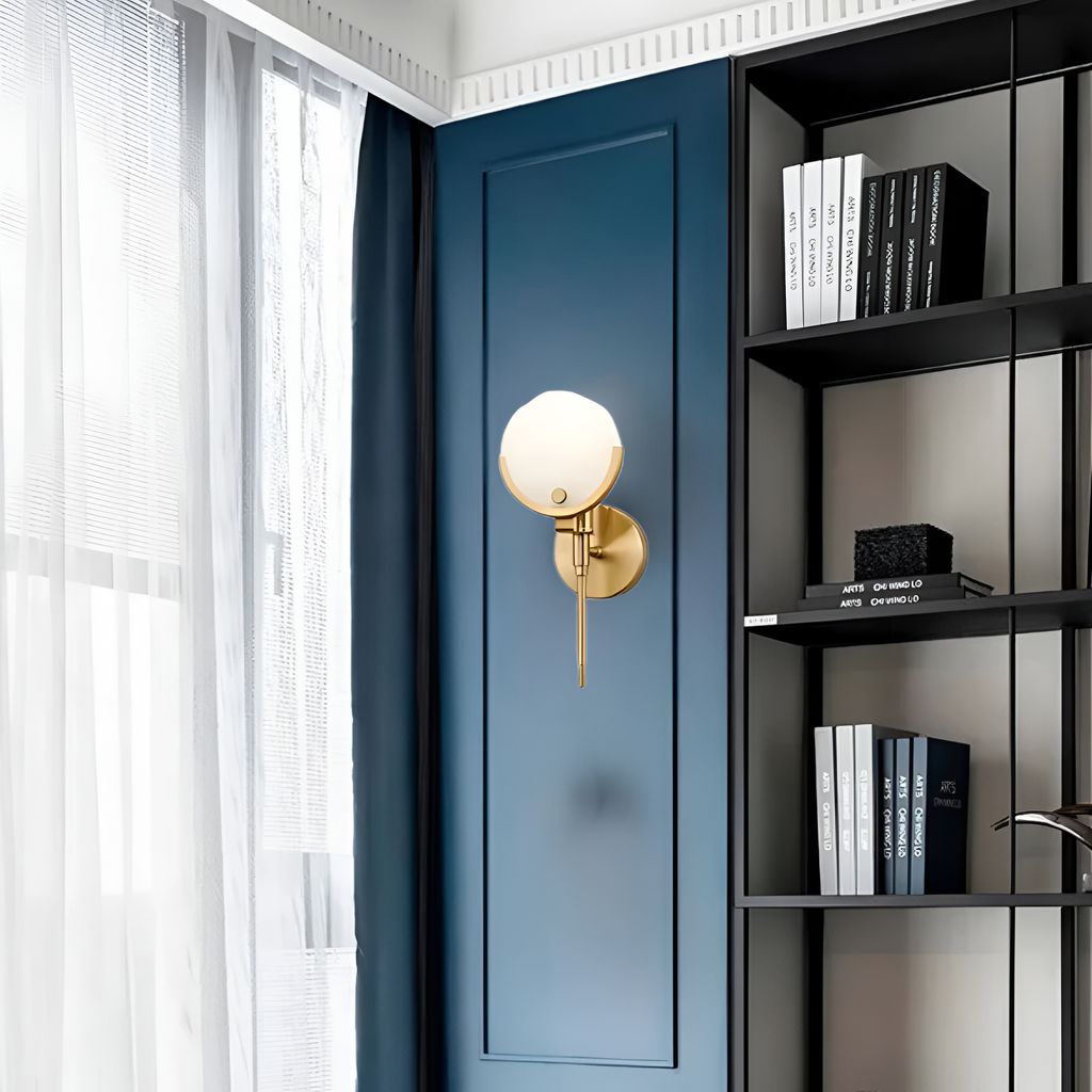 The Shine of Gold and Marble Wall Light