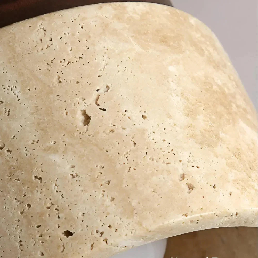 The Yellow Stone Japandi Travertine Ceiling Light