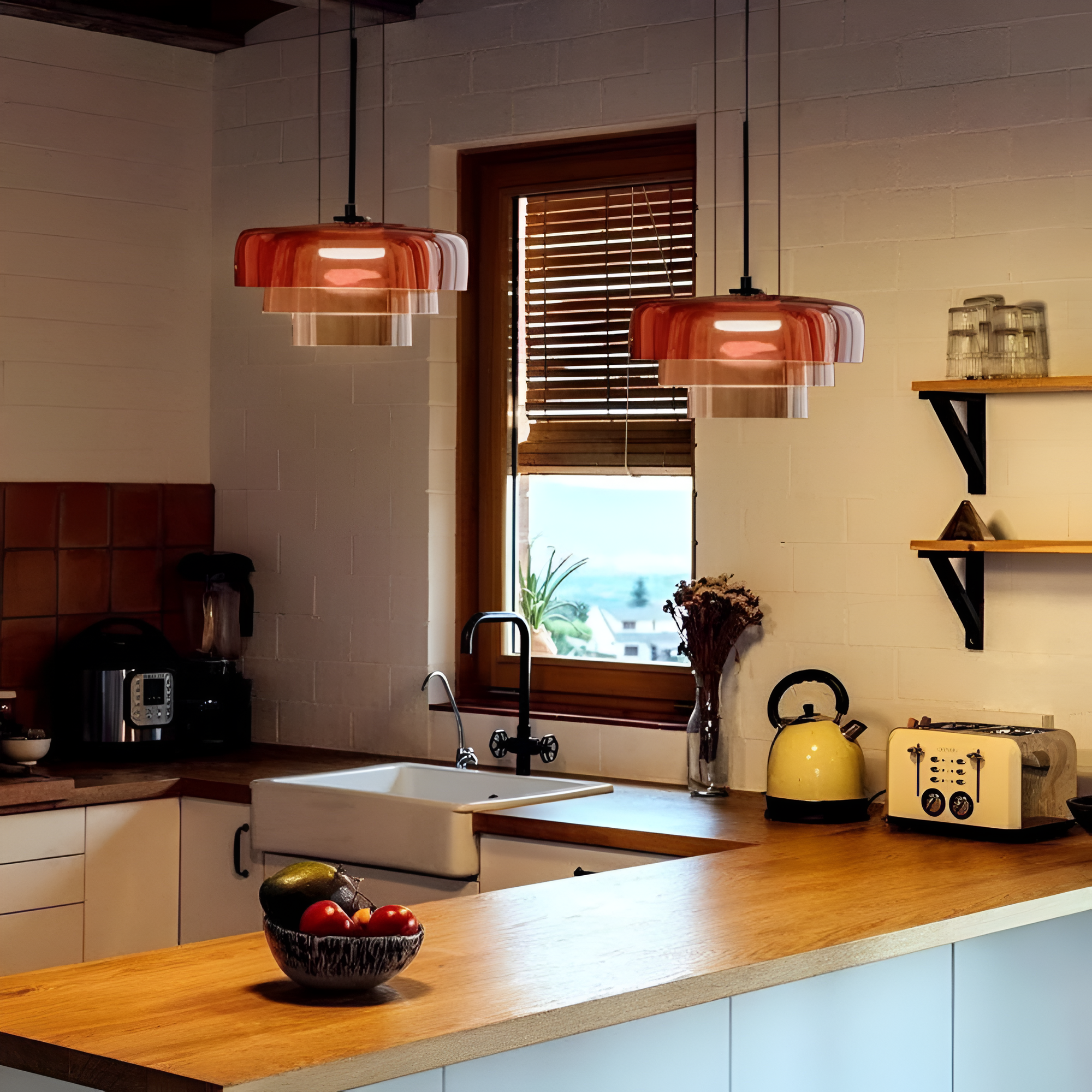 Nordic Celestial Glass Pendant Light