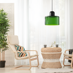 Nordic Iron Body Two-Tone Glass Pendant Light