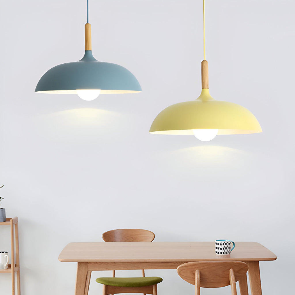 Nordic Style Wood Iron Art Pendant Light