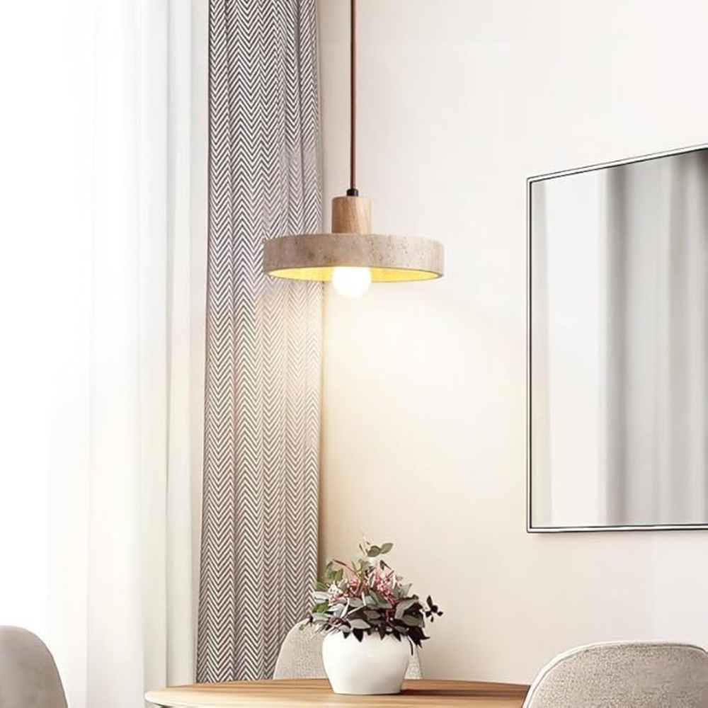 The Star's Radiance Travertine Ceiling Light