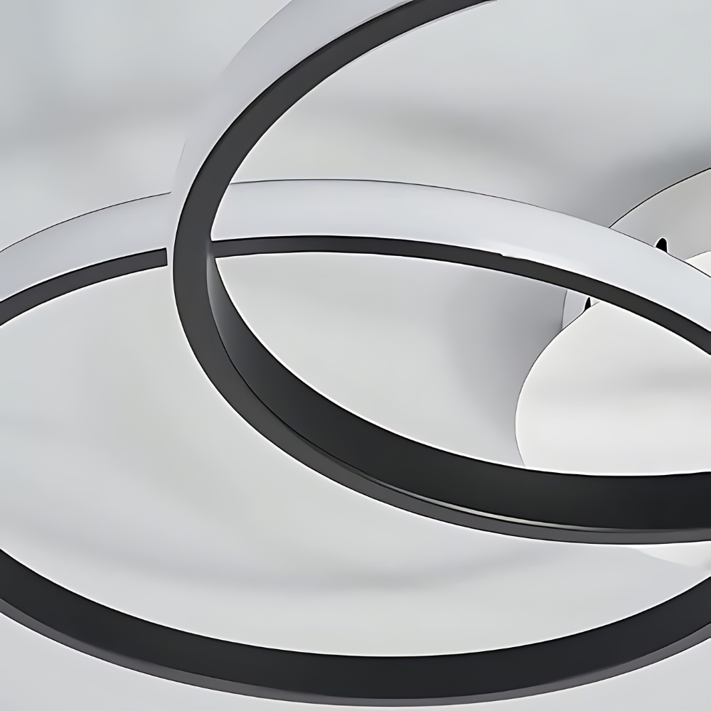Modern Black Metal Chandelier Ceiling Light