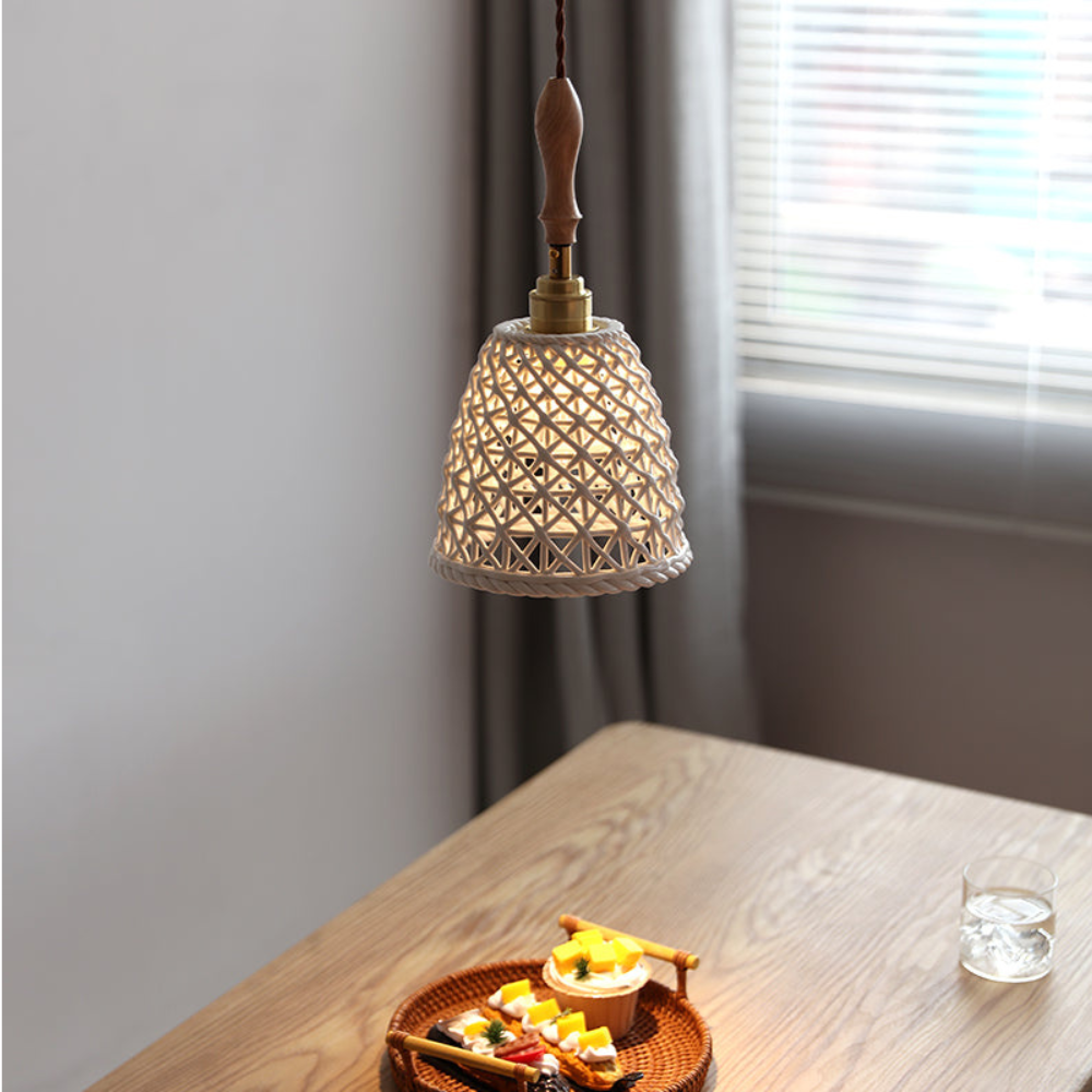 The Braided Ceramic Entwined Glow Pendant Light