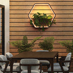 Minimalist Hexagonal Ring With Shelf  IP65 Waterproof Outdoor Light