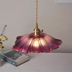 Lotus Glow Vintage Glass Pendant Light