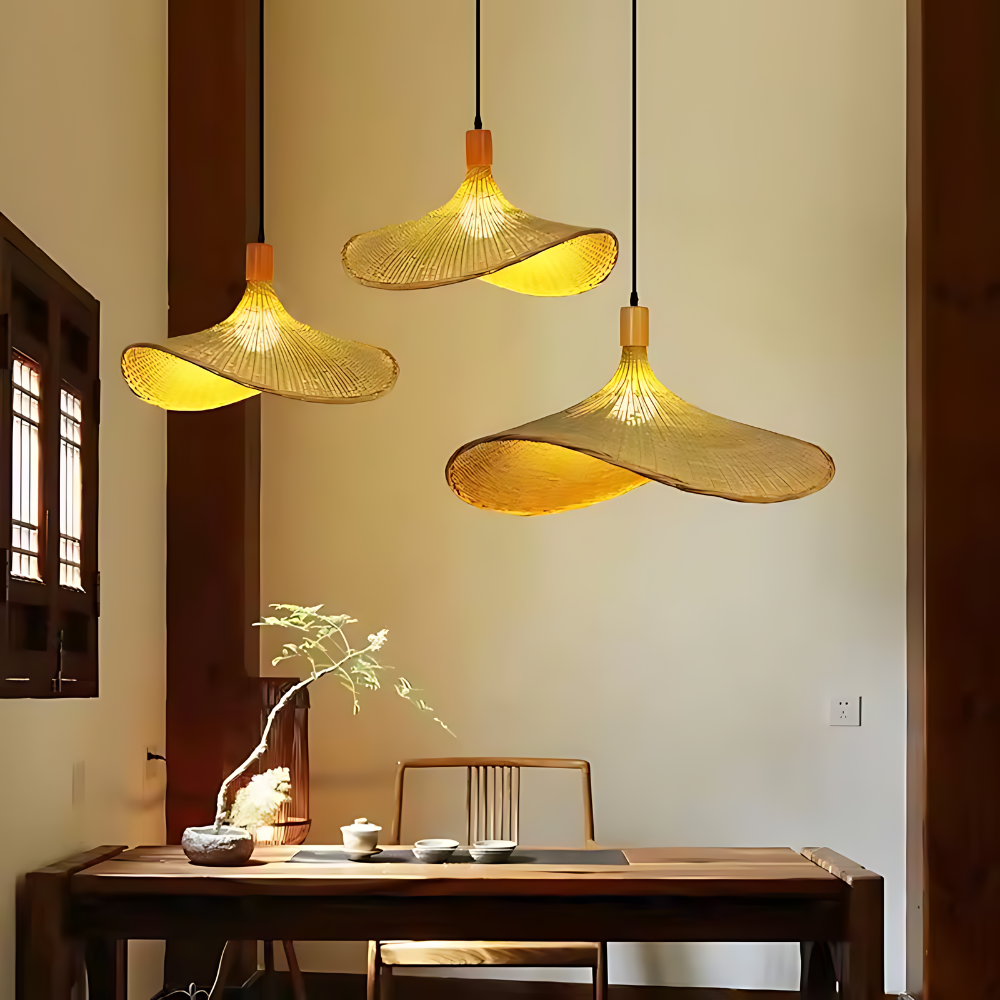 Rustic Raphia Charm Rattan Light