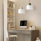 Nordic Iron Body Two-Tone Glass Pendant Light