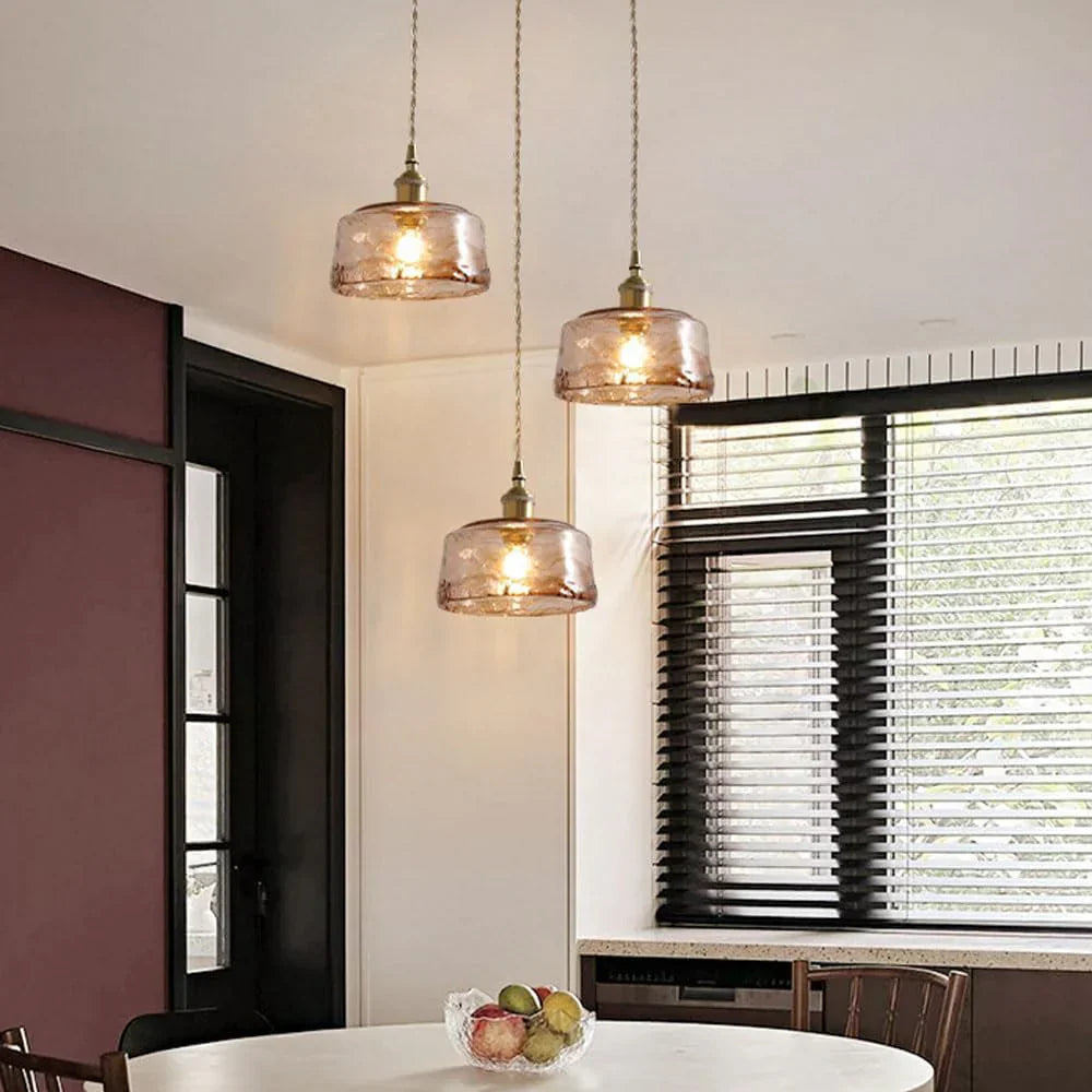Aurex Vintage Brass Globe Pendant Light