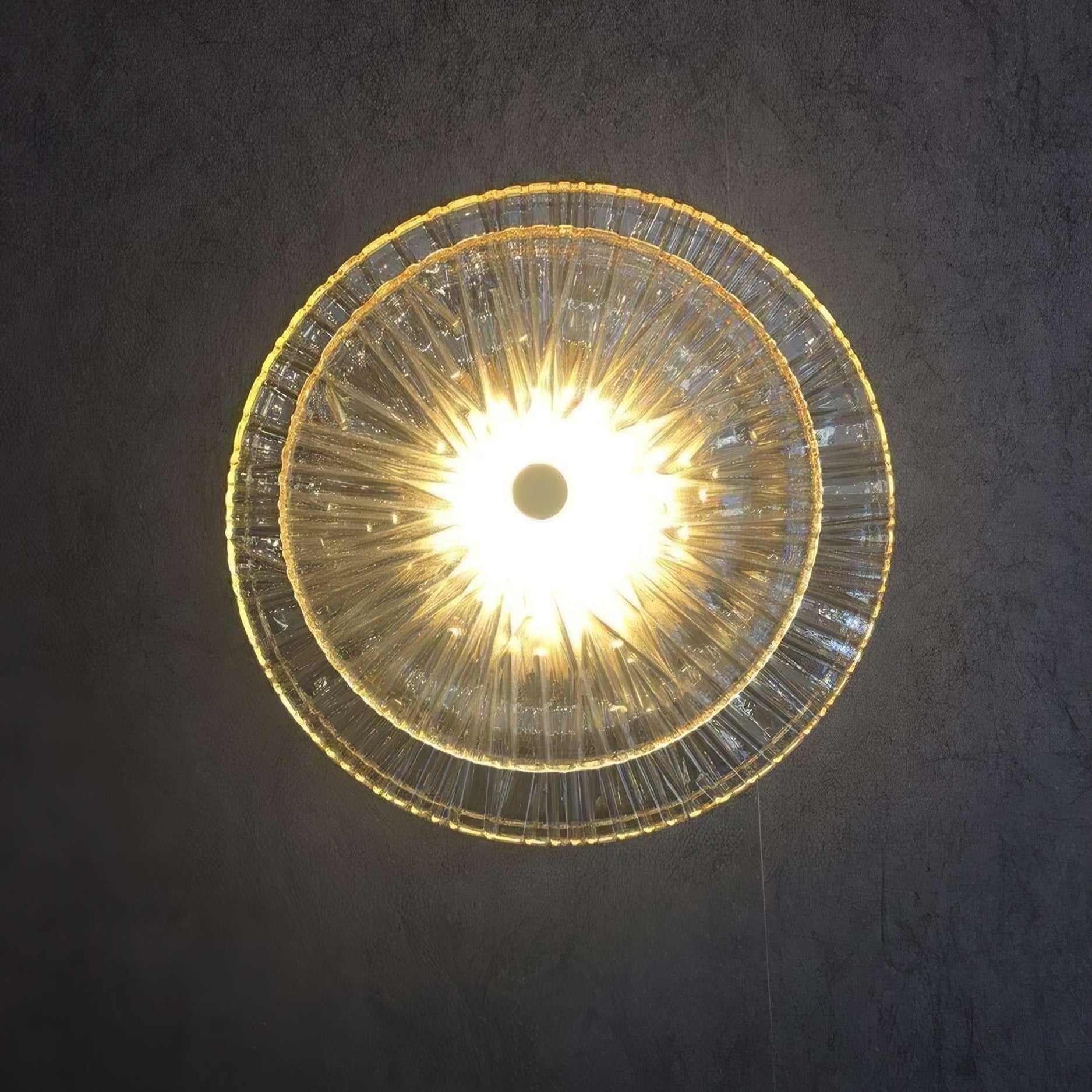 Round Crystal Wall Light
