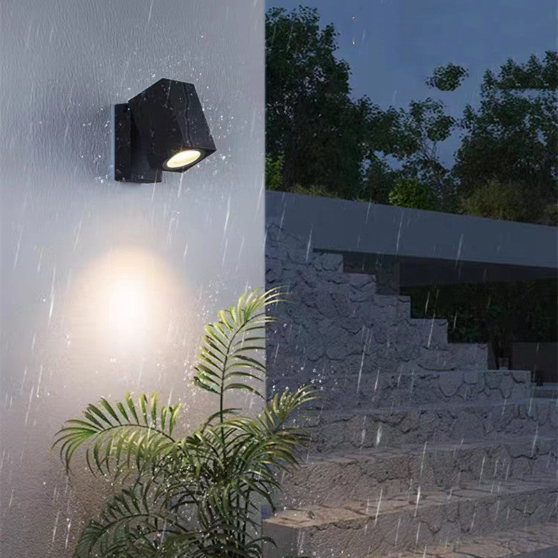 Outdoor Rotatable Metal Spotlight Wall Light