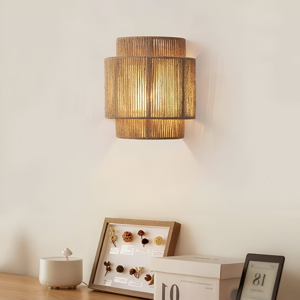 Bohemian Vintage Hand Woven LED Wall Light