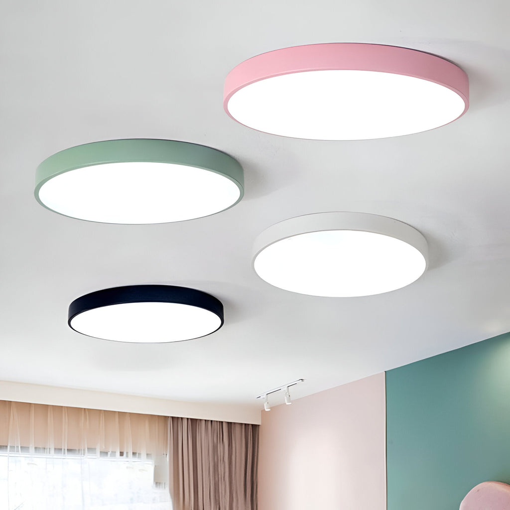 Nordic Macaron Round LED Ceiling Light