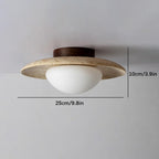 Natural Nordic Minimalist Travertine Ceiling Light