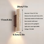 Japandi Tube Travertine Stone Minimalist Wall Light