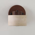 Study Reading Minimalist Travertine Stone Wall Light