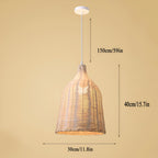 Braided Shine Natural Rattan Japandi Pendant Light