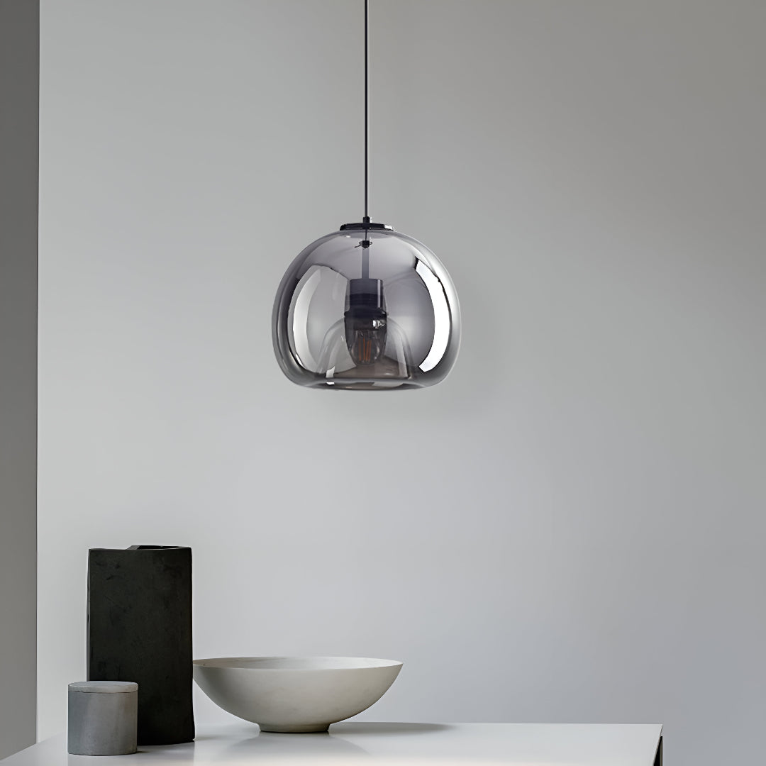 Nordic Minimalist Glass Stone LED Pendant Light