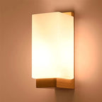 Einar Nordic Wood Glass Wall Lamp