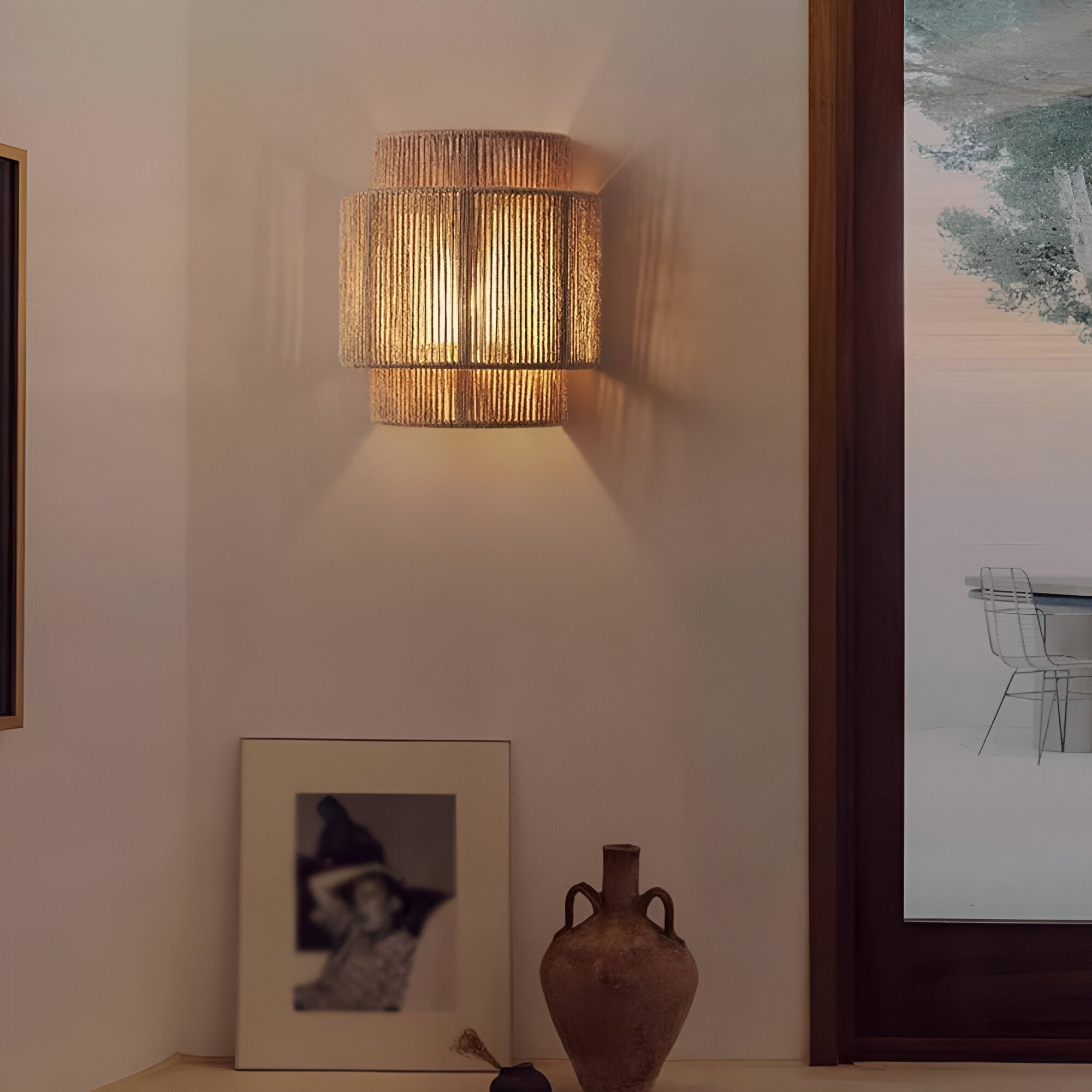Bohemian Vintage Hand Woven LED Wall Light