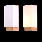 Einar Nordic Wood Glass Wall Lamp