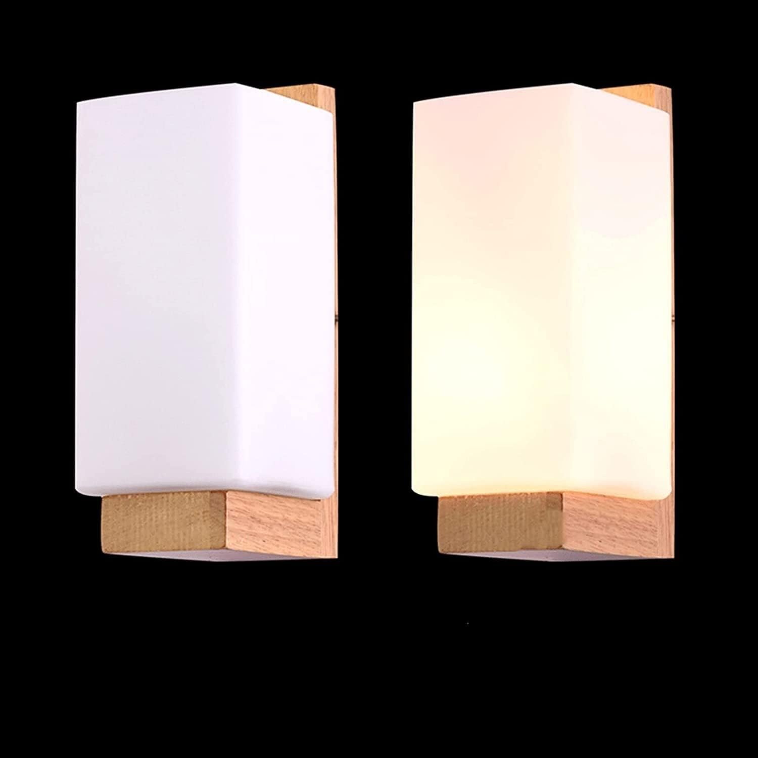 Einar Nordic Wood Glass Wall Lamp