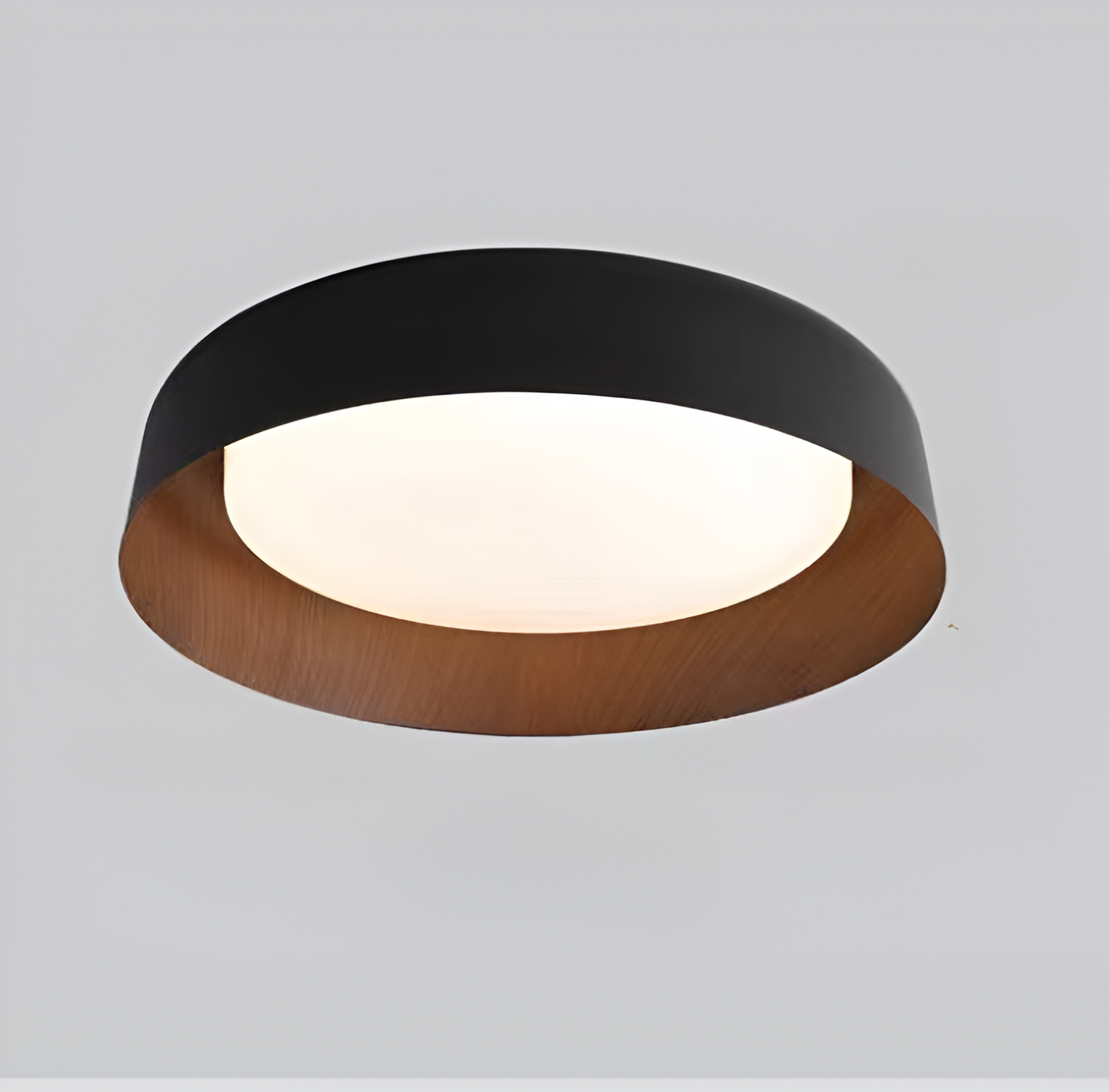Wabi-Sabi Style Wood Grain Round Ceiling Light