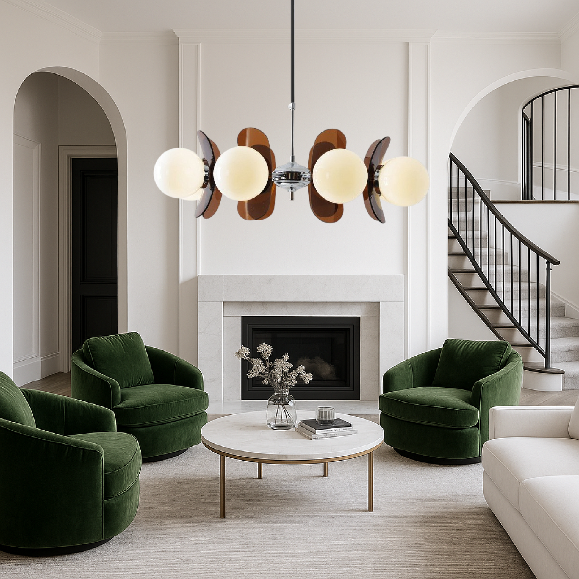 Aurelia Modern Bauhaus Glass Pendant Light