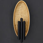 Luxury Oval Gold Foil Texture Metal Wall Light