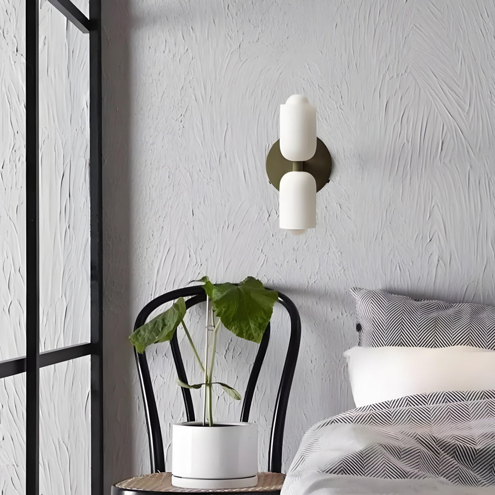 Elegance Cream Acrylic Metal Base Minimalist Wall Light