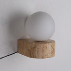 Travertine Hemisphere Wall Sconce