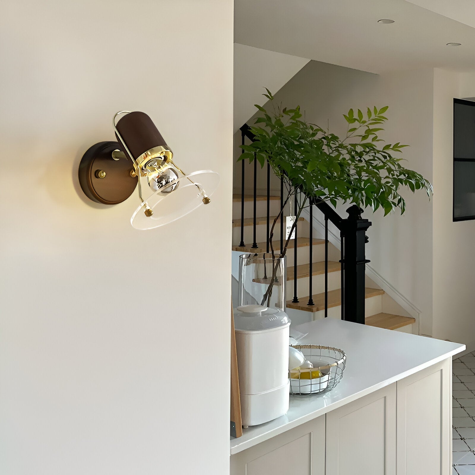 Japanese Retro Style Walnut Haughanv Wall Light