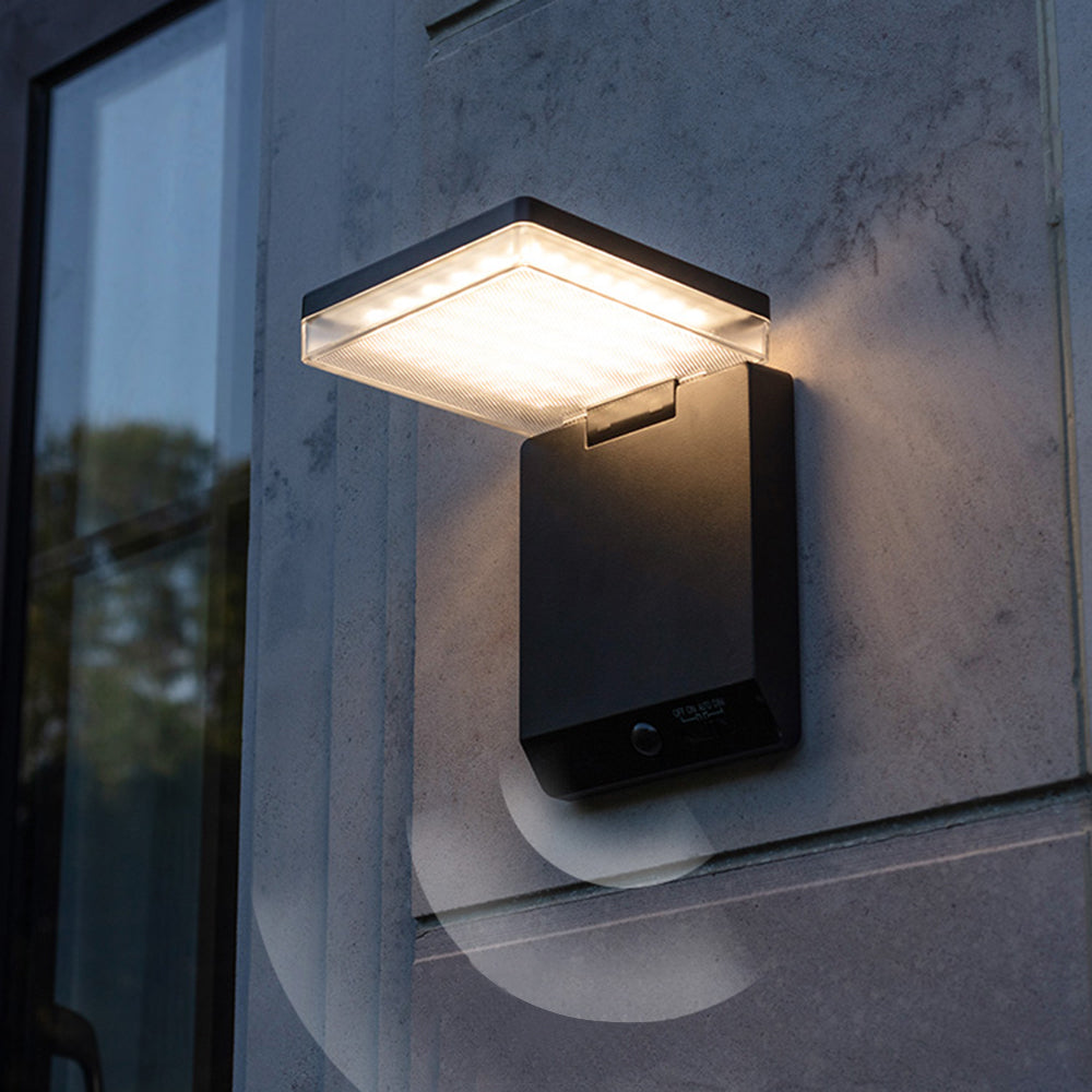 Modern Acrylic Solar Sensor  IP65 Waterproof Outdoor Wall Light