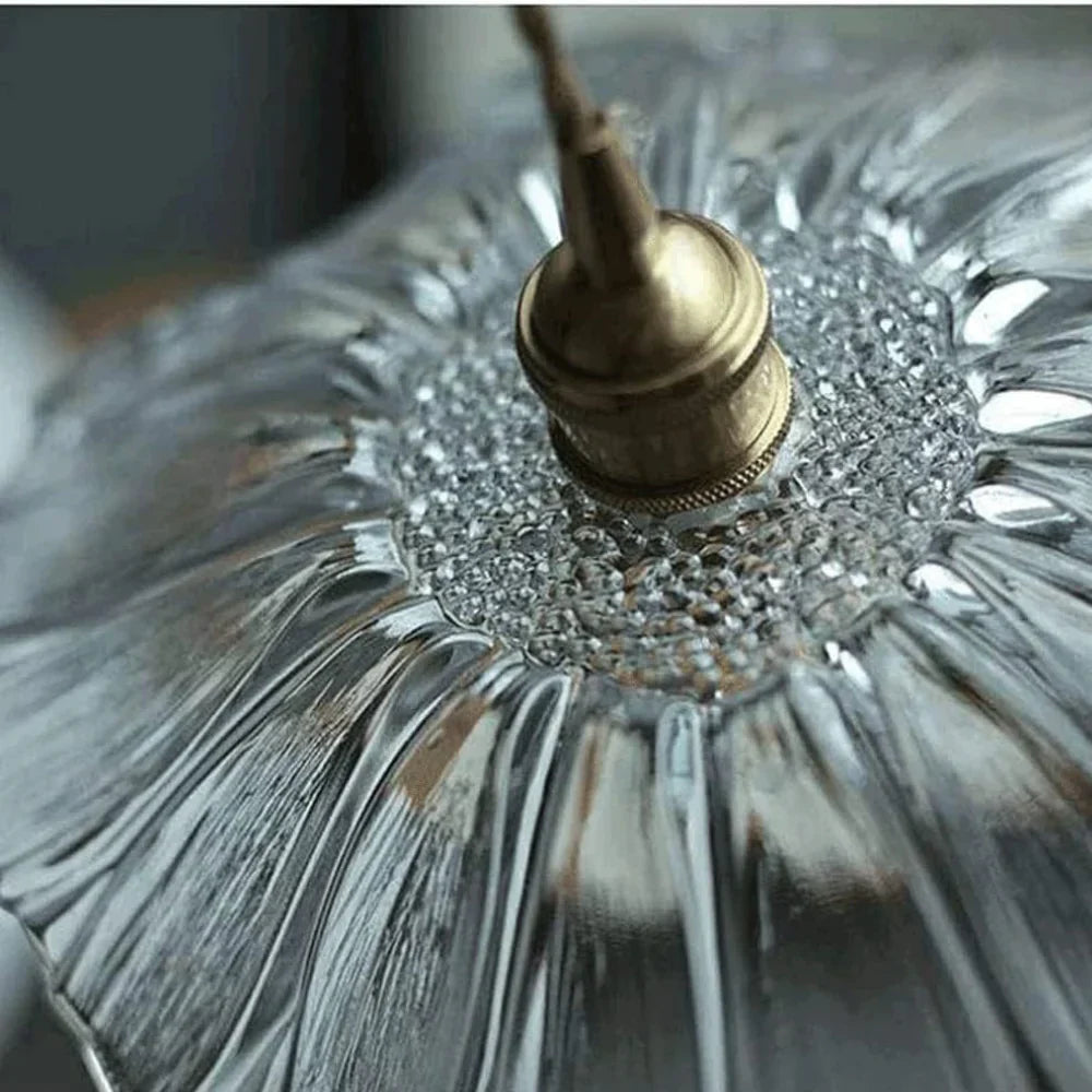 Lotus Glow Vintage Glass Pendant Light