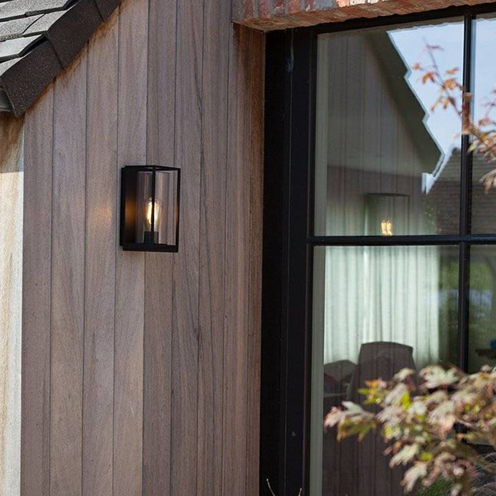 Modern Rectangular Black Wall IP65 Waterproof Outdoor Light