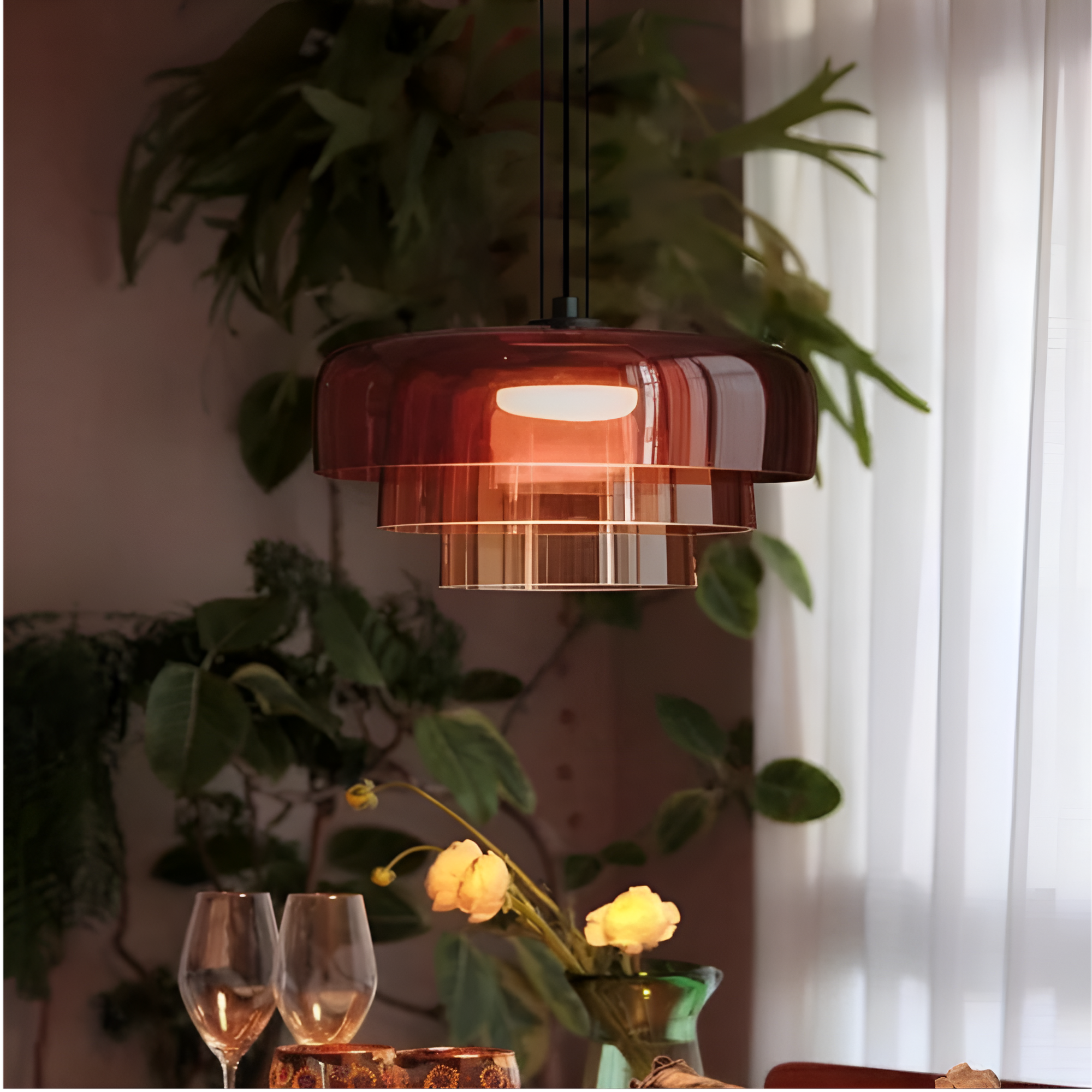 Nordic Celestial Glass Pendant Light