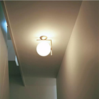 Calla Hanging Glass Globe Nordic Brass Wall Light
