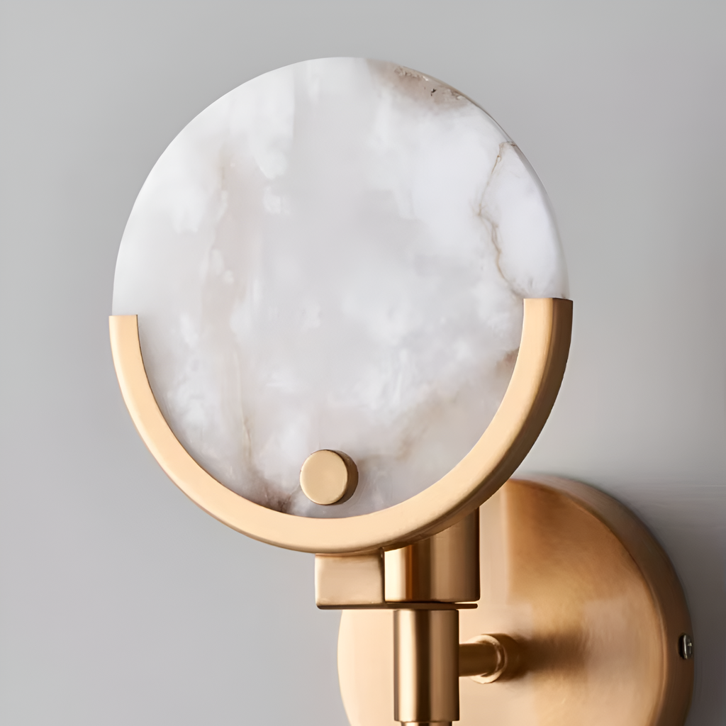 The Shine of Gold and Marble Wall Light