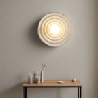 Wabi-Sabi Resin Round Circle Wall Light