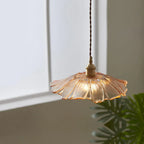 Lotus Glow Vintage Glass Pendant Light
