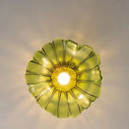 Lotus Glow Vintage Glass Pendant Light