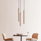 Marbled Travertine Cylinder Modern Pendant Light