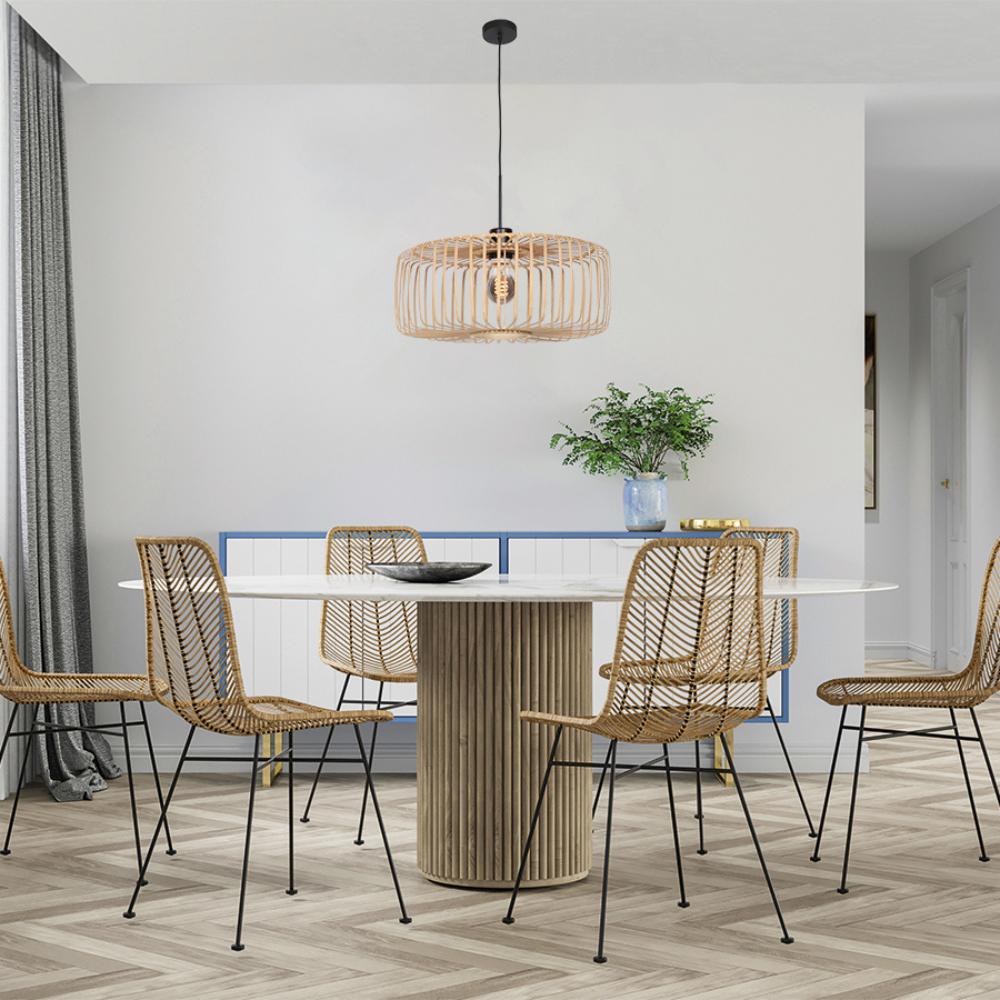 The Solar Illusion Bamboo Pendant Light