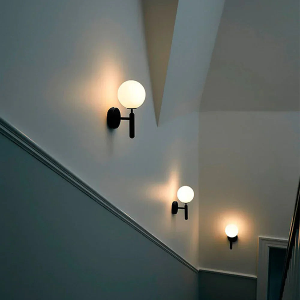 Milky Glow Modern Metal Wall Lamp